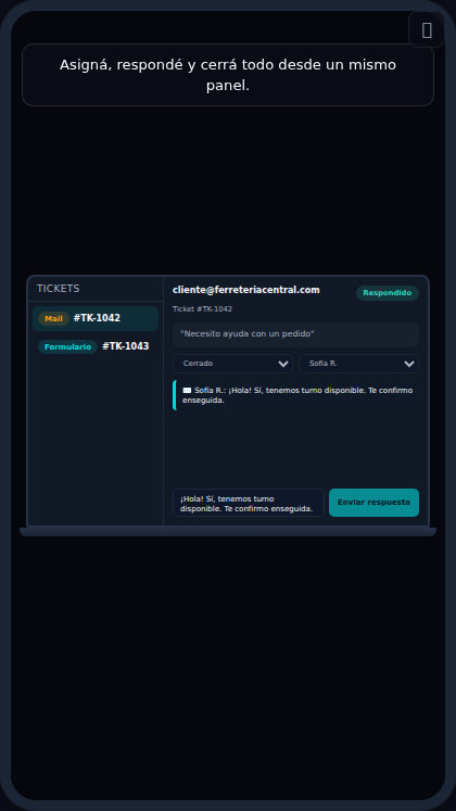 imagen de la demo de Tickets de Aurell Connect